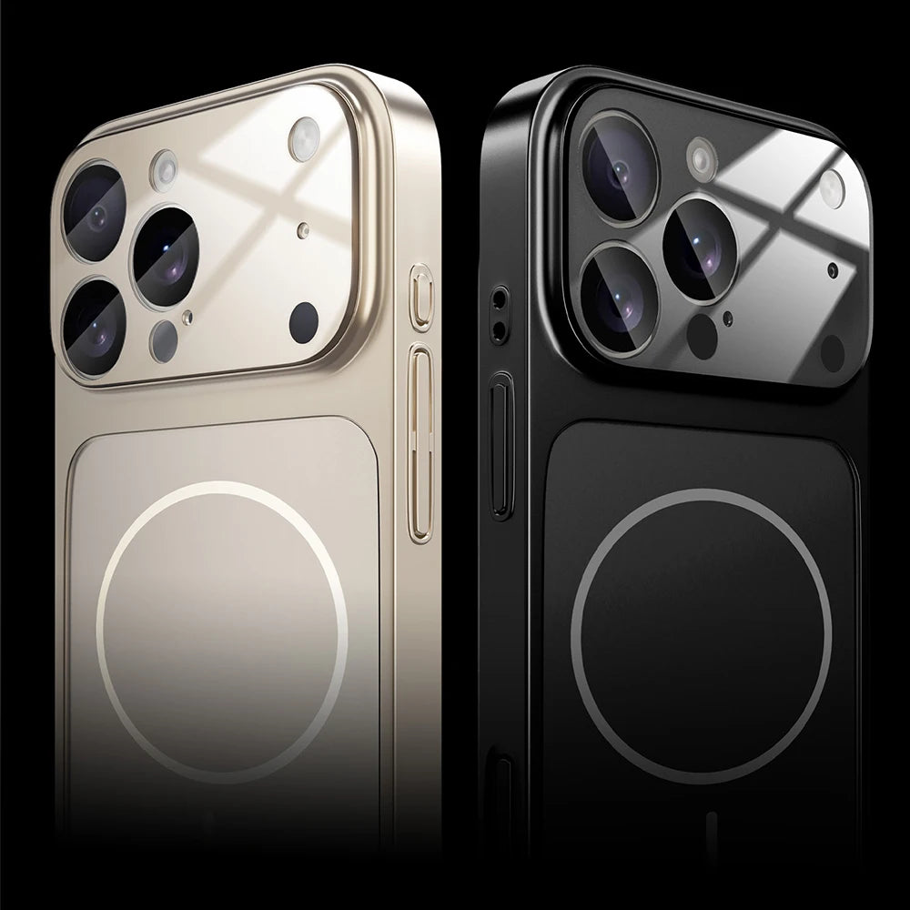 Original Matte Glass Wireless Charge Magsafe Case For iPhone 17 Pro Max 16 15 14 Plus 13 17 Air Magnetic Shockproof Hard Cover