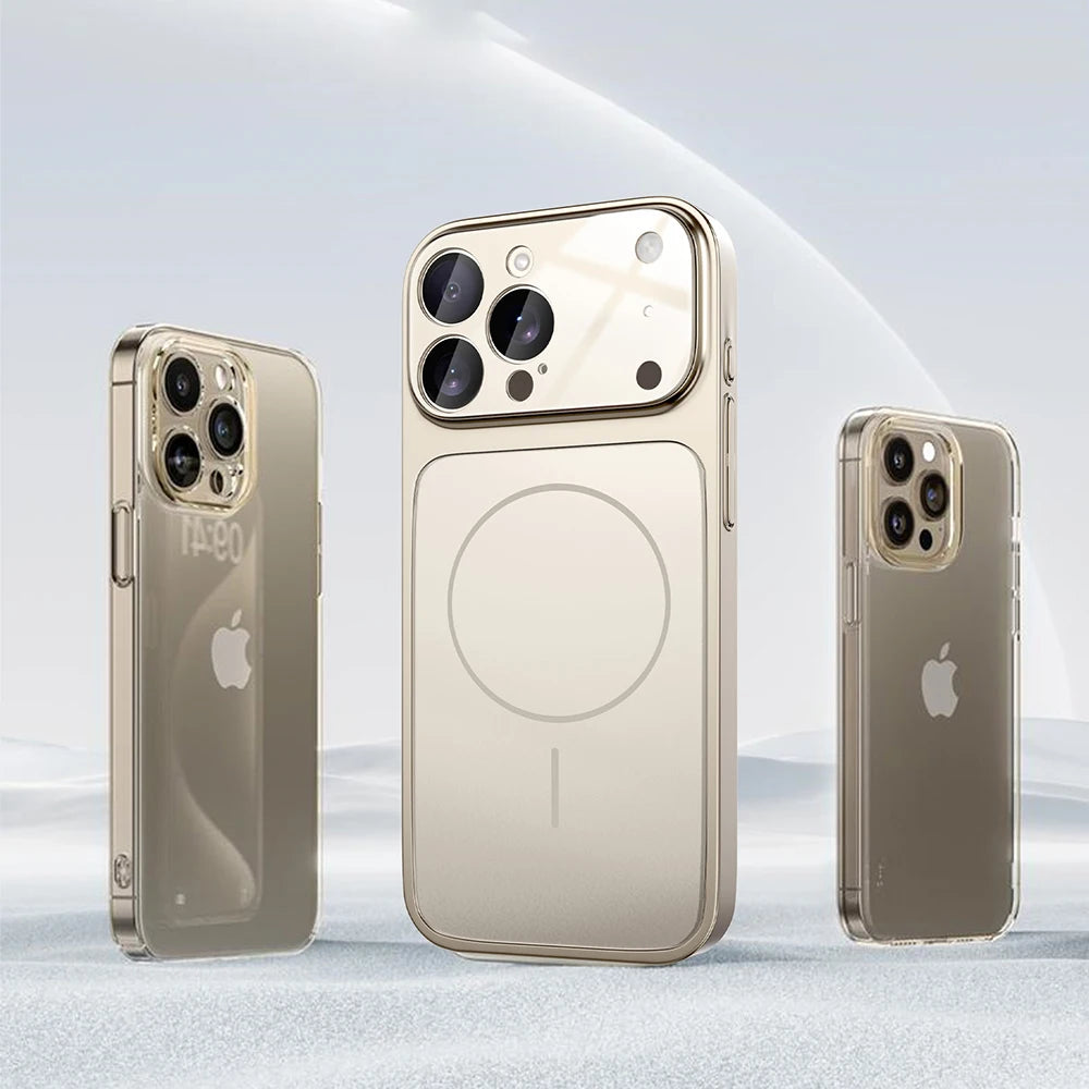 Original Matte Glass Wireless Charge Magsafe Case For iPhone 17 Pro Max 16 15 14 Plus 13 17 Air Magnetic Shockproof Hard Cover